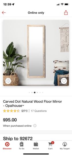 Natural Wood Full-Length Mirror — Modern Organic Accent 