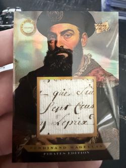 Ferdinand Magellan Handwritten Relic Card – Pieces of the Past Pirates Edition
