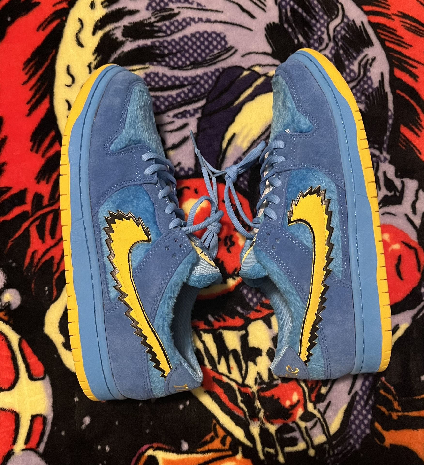 New Blue Grateful Dead Dunks Men's Size 12