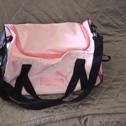 Pink & Black Puma Gym Bag/Traveling Bag
