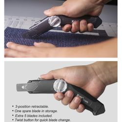 Retractable Heavy Duty Carpet Knife Blades Included NEW CONDITION