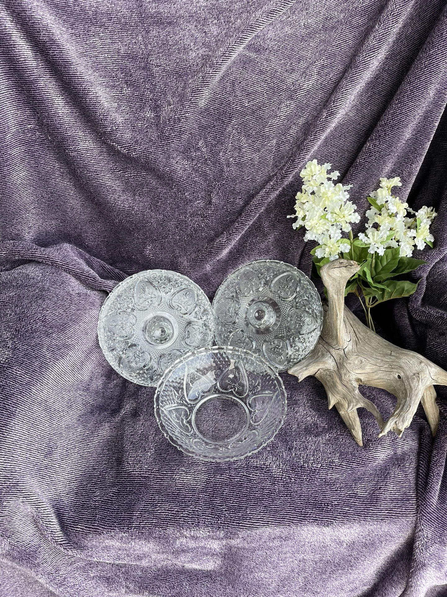 VTG Clear Glass Candy Bowls