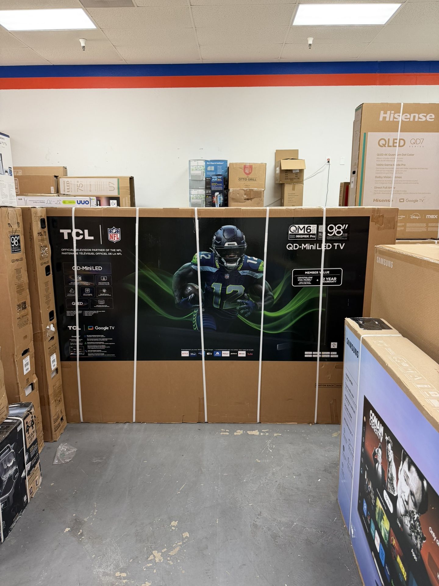 TCL 98” Inch QLED Mini LED 4K HDR Smart TV - 1 Year Warranty