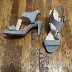 Grey Nine West Heels 