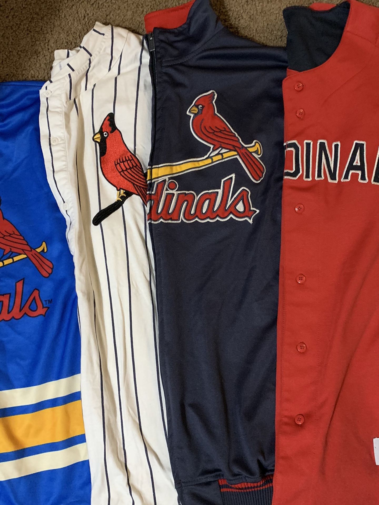 XL Cardinals Baseball Jerseys/ Jackets