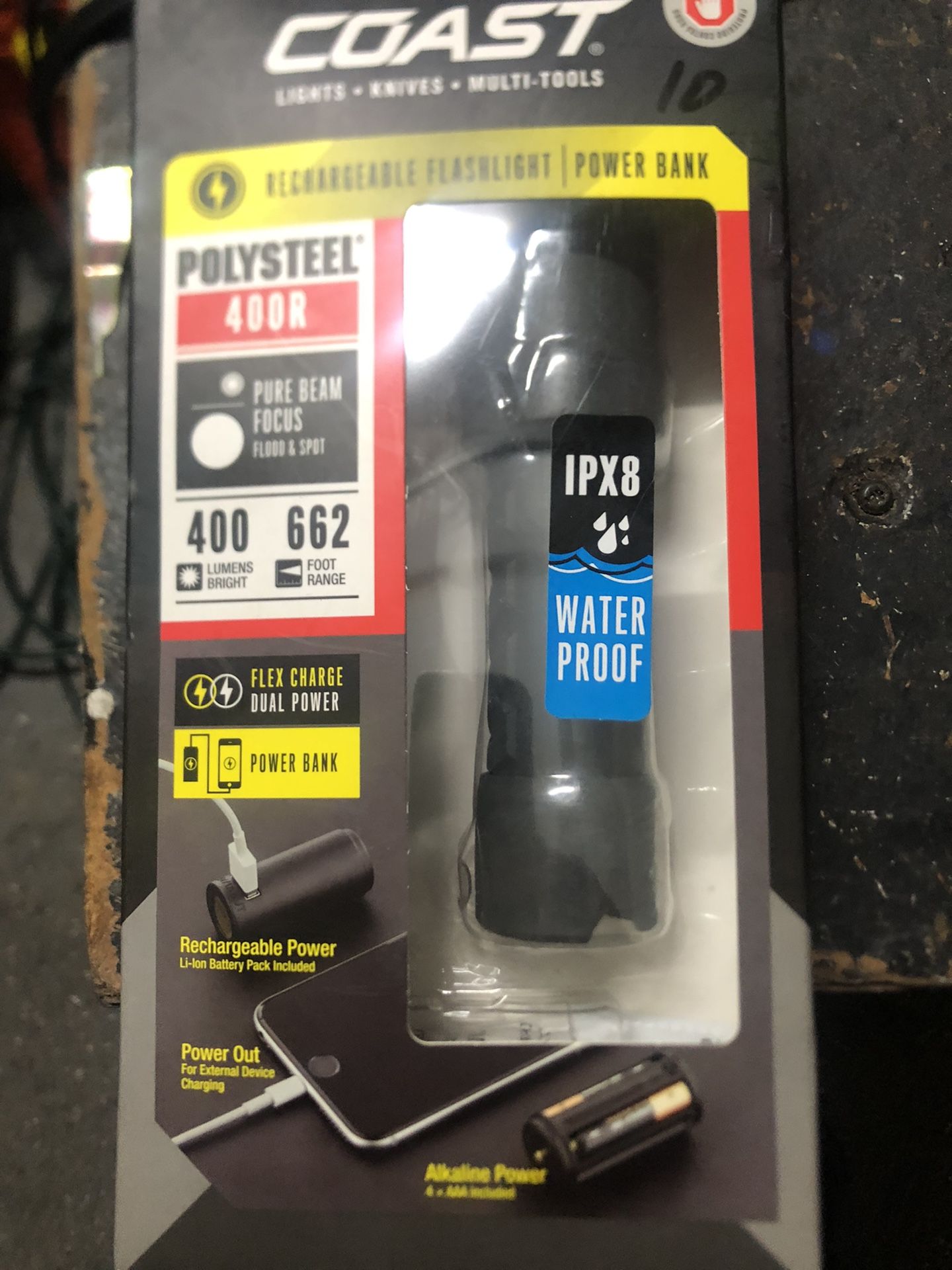 RECHARGEABLE FLASHLIGHT POWER BANK