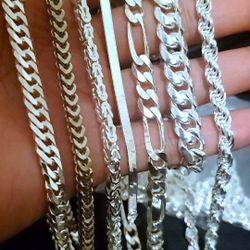 925 Silver Chains and Bracelets in Many Styles and Sizes