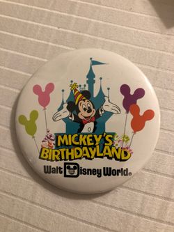 Mickey’s Birthdayland Walt Disney World Button