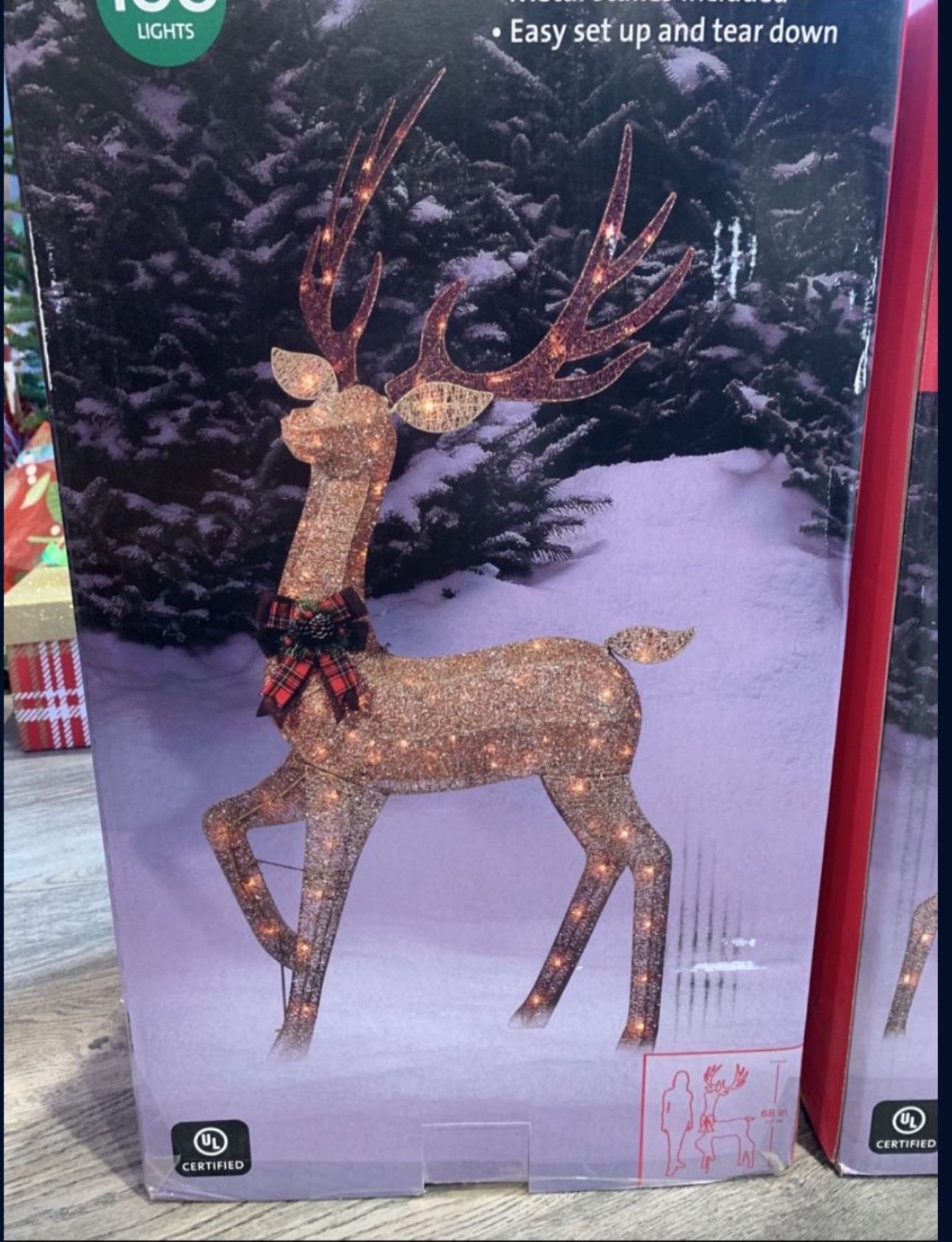 Gorgeous 5 Foot 8 Inch Tall Glittering Deer Buck For Christmas. ‼️NEW In UNOPENED BOX📦‼️ 🦌 Firm Price