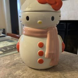 Hello Kitty snowman cookie jar