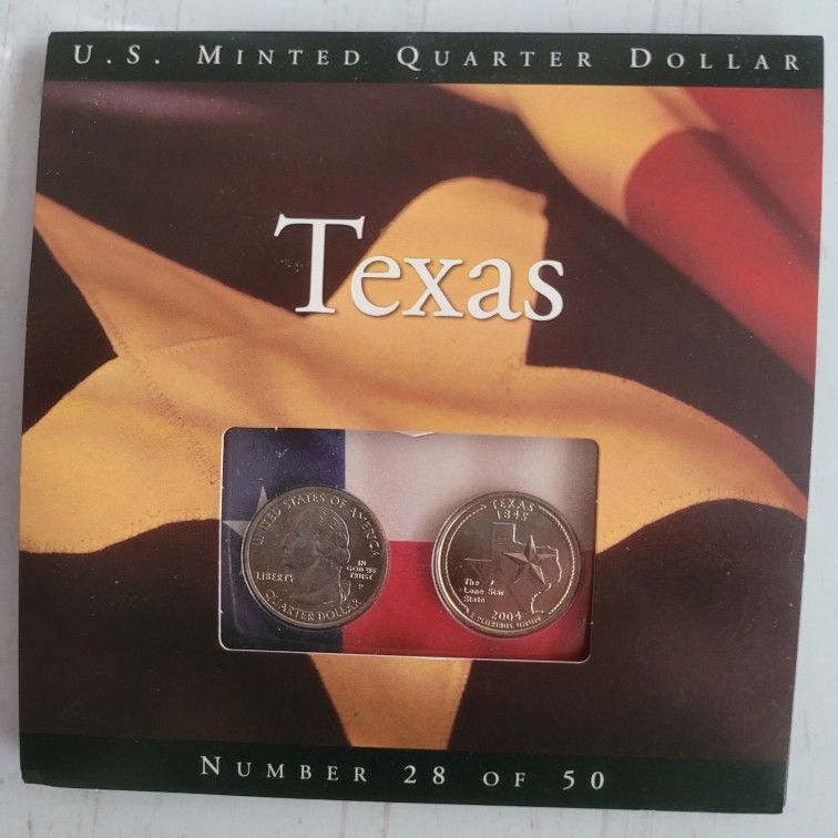 2004 TEXAS 28TH STATE 2 QUARTER P & D MINT MARK BU