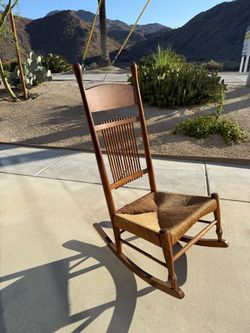 Vintage oak rocking chair