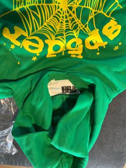 Green/yellow spider hoodie size XL