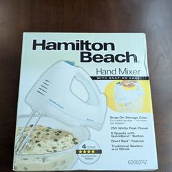  6-Speed Electric Hand Mixer with Whisk