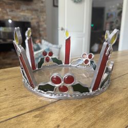 Stained Glass Holiday Wreath