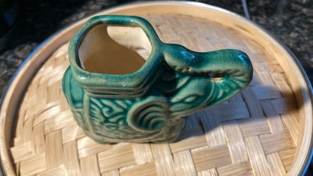 Green Ceramic Elephants 