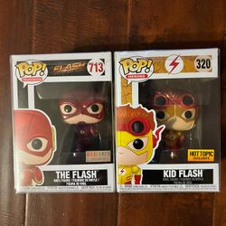 Funko Pop! The Flash #713 & Kid Flash #320 (Custom Metallic)