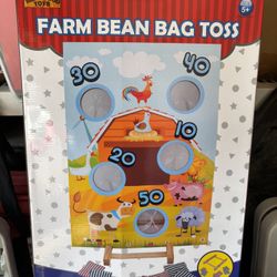 Homeware Wood Farm Themed Bean Bag Toss Game Set