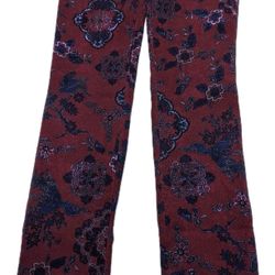 Urban Outfitters UO Nyz Zip-Hem Pants Size S Burgundy Brocade