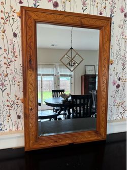 Antique oak wall mirror - Cooper Classics