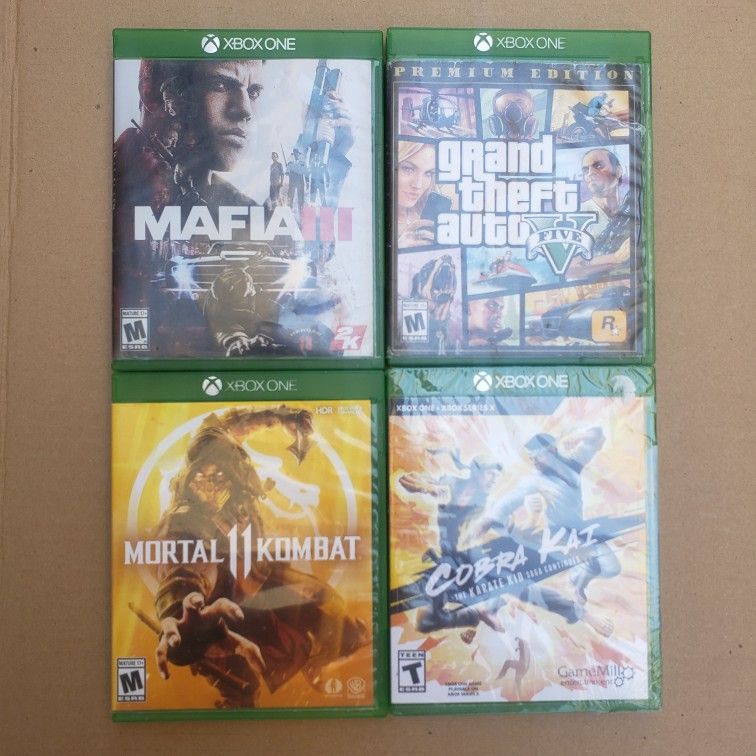 Xbox One - 4 Game's - Gta, Mafia, MK11,Cobra Kai