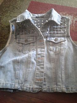 Jean studded vest