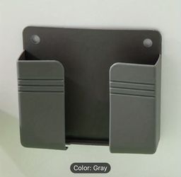 Gray Wall Mount Cell Phone Charging Organizer