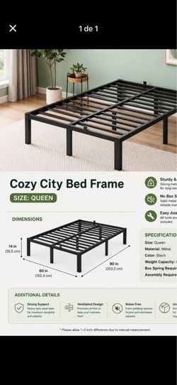 Cozy City Bed Frame - Queen