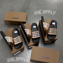 Burberry Check Slides