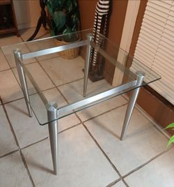 Glass Side Table 22x22