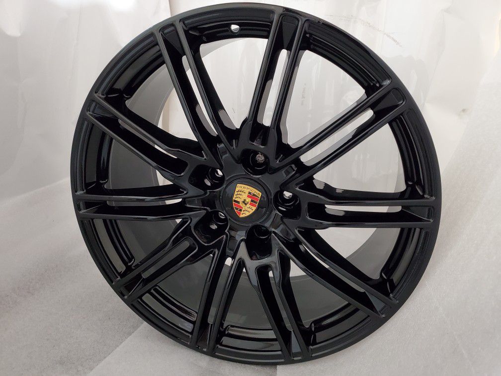 21" Porsche Cayenne Black Original Wheels Rims OEM 