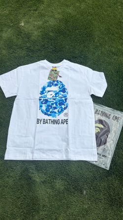 Blue n white bathing ape shirt