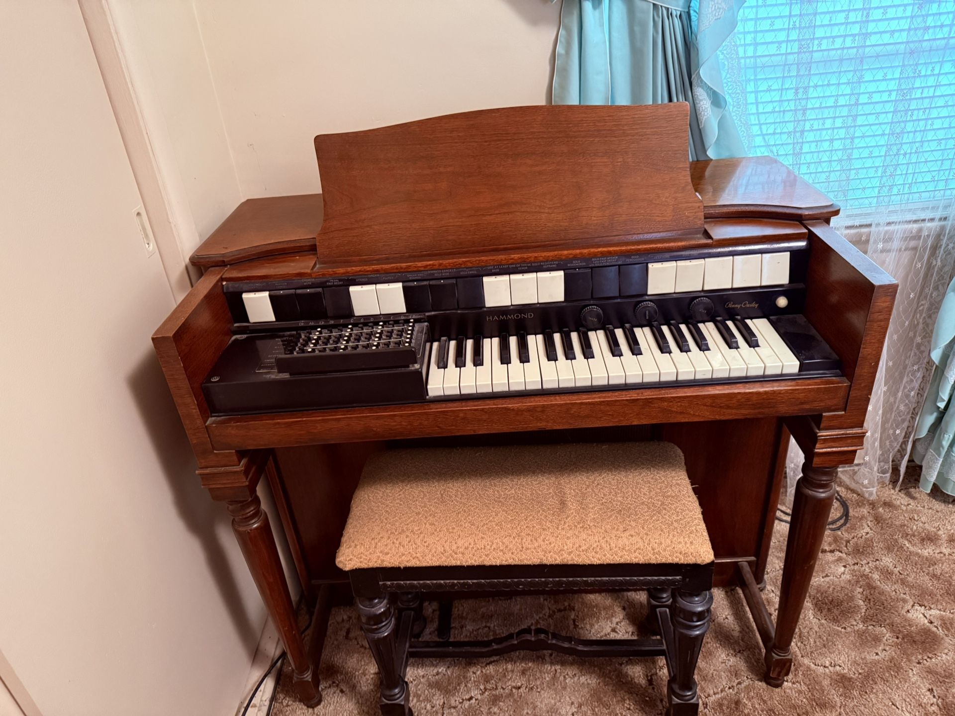 Vintage Organ And Bench