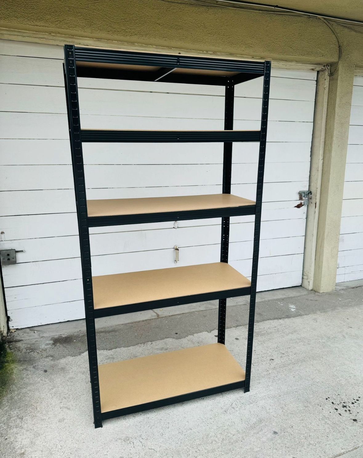 LIKE NEW Shelf Unit 5 Tier Garage Shelf Storage STURDY