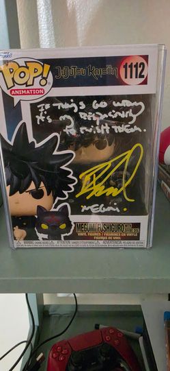 Signed Funko Pop Megumi Fushiguro #1112 Jujutsu Kaisen