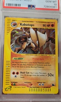 Pokemon Skyridge Holo Kabutops #H13 PSA 10