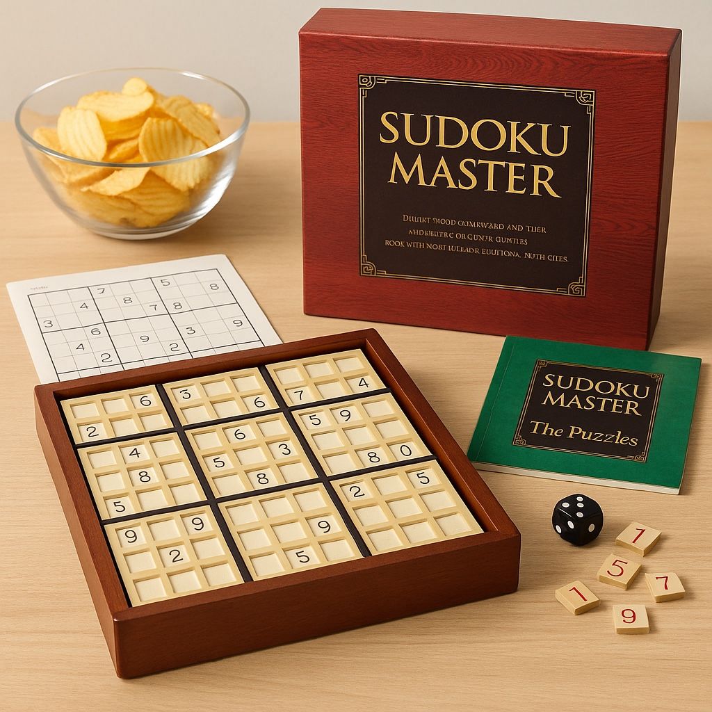 Sudoku Master 2000s Deluxe Wooden Game Set, 10x10x3”