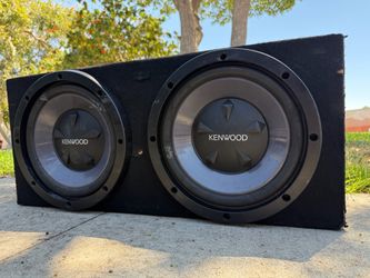 Kenwood 12 inch subwoofers (with box and amp)