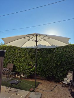 10” FT Market Umbrella Patio Color: White Base Not Included 