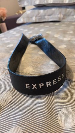 Express Black Leather Belt