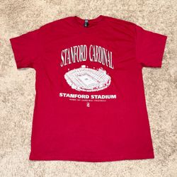 Stanford Cardinal Football FBS Stanford Stadium NCAA Red T Shirt Adult XL