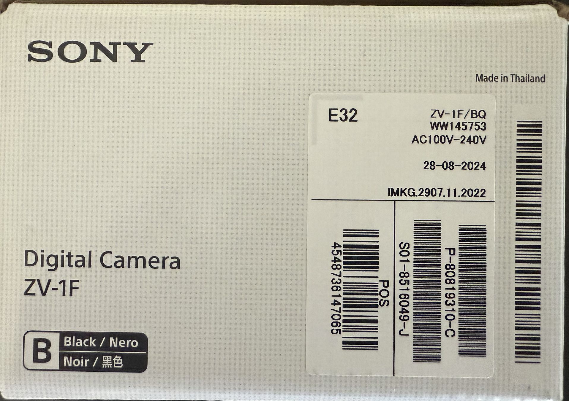Sony ZV-1F Vlogging Camera – Excellent Condition – Includes Box & Accessories
