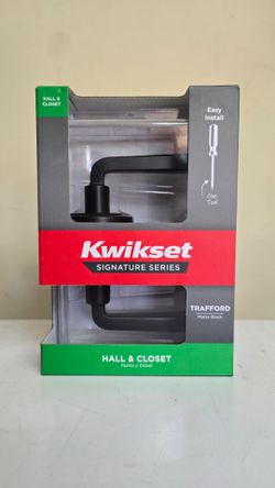 Kwikset
Trafford Matte Black Reversible Round Straight Hall/Closet Door Handle