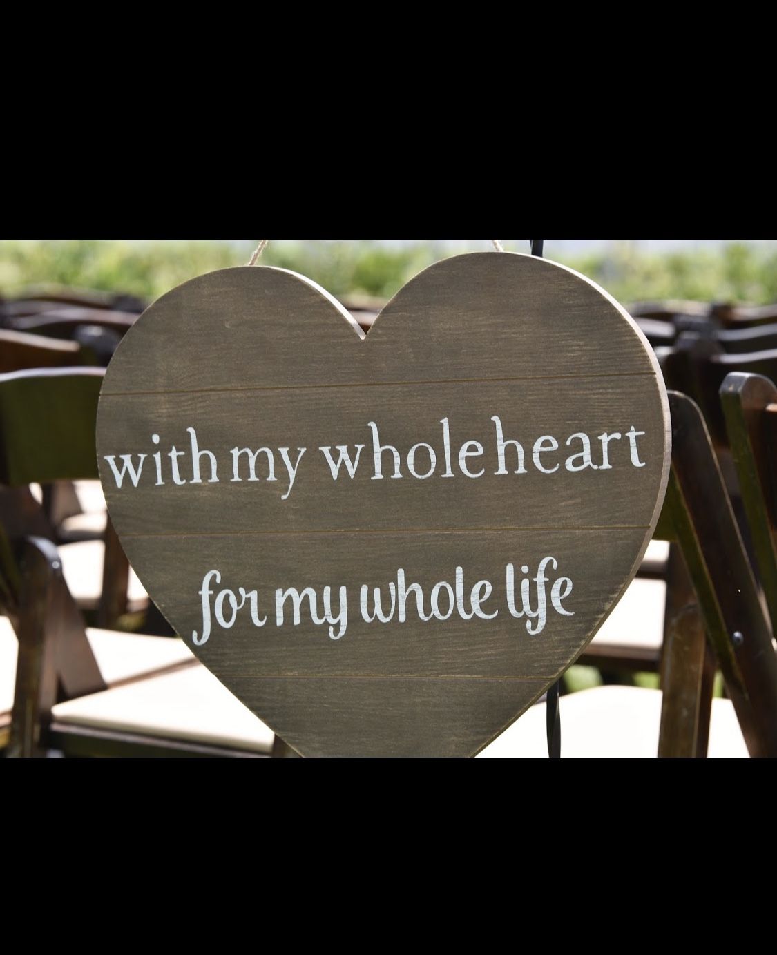 Wedding sign with stand