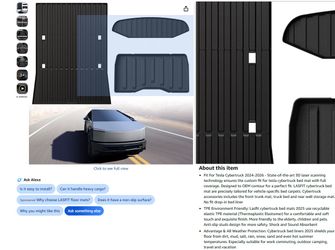 LASFIT Tesla Cybertruck Truck Bed Frunk Cargo Liner Mat Set XS-TE04M #1671J UP3