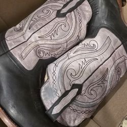 Grey And Black Boots