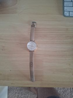 Fossil Women's Rose Gold Light Pink Jacqueline Leather Strap Watch