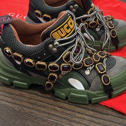 Gucci Flashtrek SEGA Green Removable Crystal 