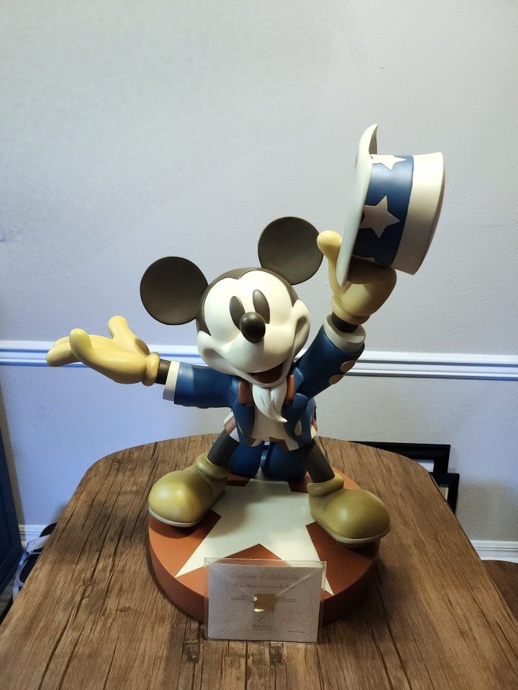 Disney Mickey Mouse Uncle Sam 4th Of July Statue Big Fig