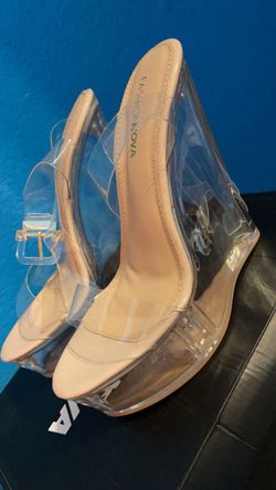 Fashion Nova Clear Platform Heels